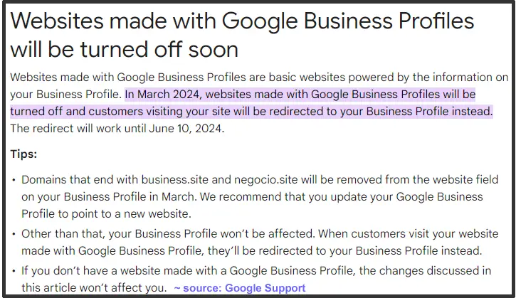 Google Support  Shutdown Notice
